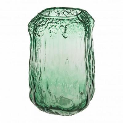 Ваза рифленая (стекло), D13xH22 см в интернет гипермаркете «Планета Лета». Фото
