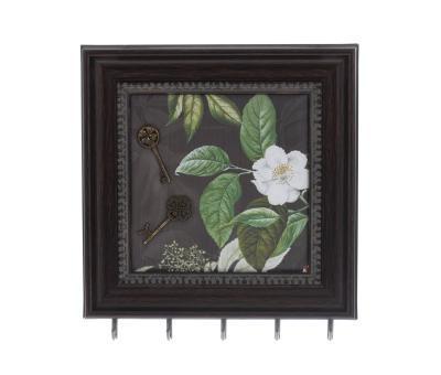 Ключница Цветы на черном крючки 27x29 см 757072 в интернет гипермаркете «Планета Лета». Фото