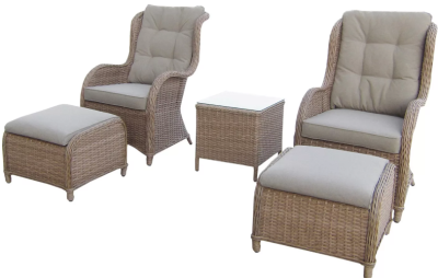 Комплект мебели Столик кофейный + 2 кресла + 2 пуфика BYH 031 W-2 в интернет гипермаркете «Планета Лета». Фото