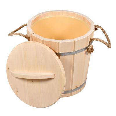 Ведро 10л с пластиковой вставкой и с крышкой 03710 в интернет гипермаркете «Планета Лета». Фото