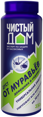 Дуст ЧИСТЫЙ ДОМ от муравьев без запаха туба 350г в интернет гипермаркете «Планета Лета». Фото