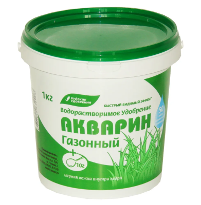 Удобрение водорастворимое "Акварин газонный" 1кг в интернет гипермаркете «Планета Лета». Фото