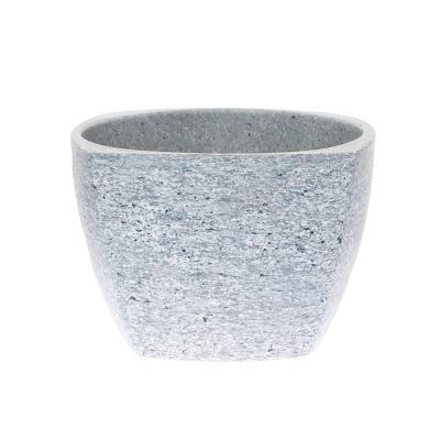 Кашпо Серый камень квадрат d15 в интернет гипермаркете «Планета Лета». Фото