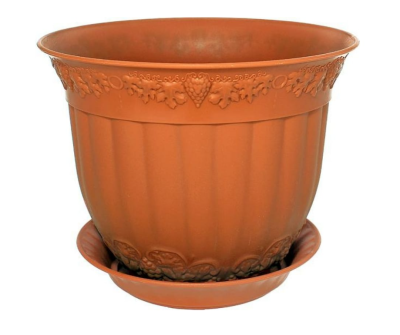Горшок Флора терракот d17 1,6л с поддоном в интернет гипермаркете «Планета Лета». Фото