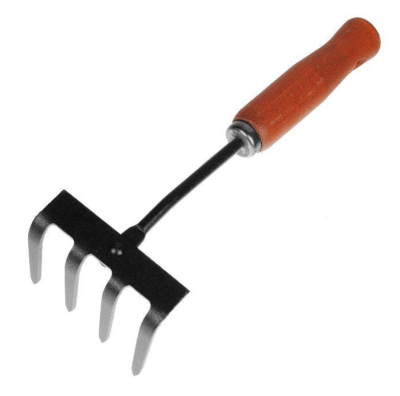 Грабли 4-х зубые прямые с дер ручкой `УРОЖАЙНАЯ СОТКА` Эксперт в интернет гипермаркете «Планета Лета». Фото