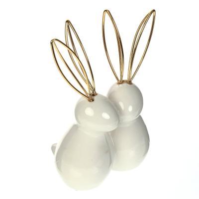 Фигурка декор Зайцы L8 W5,5 H12,6 см в интернет гипермаркете «Планета Лета». Фото